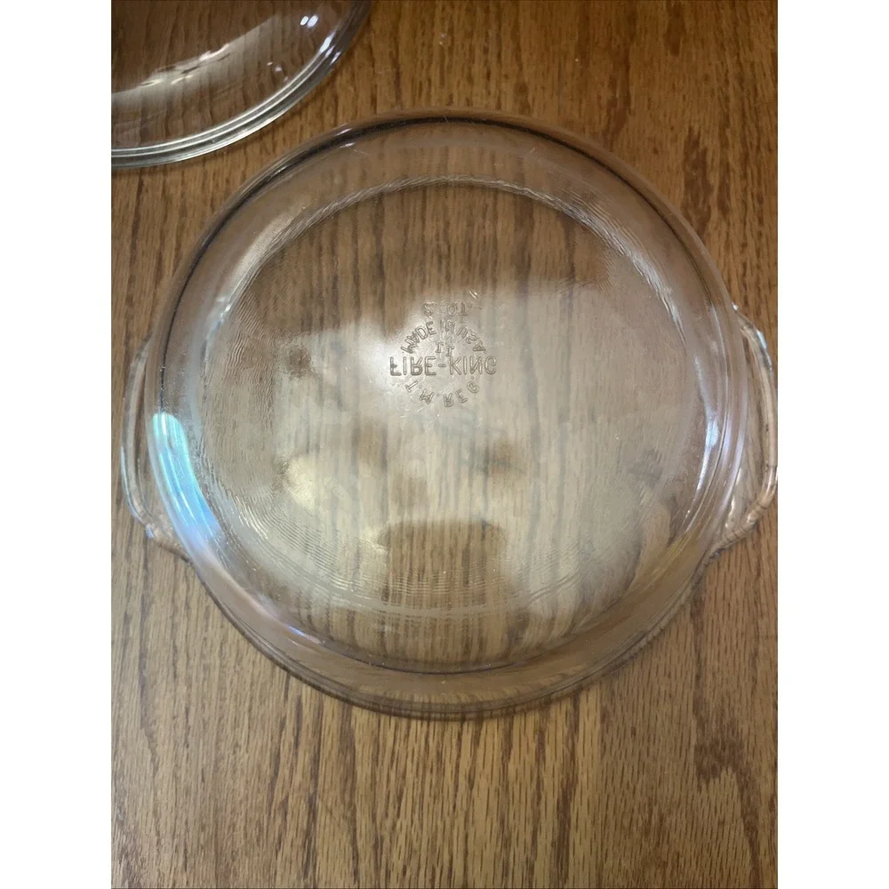 Vintage Fire King Anchor Hocking‎ Clear 2qt Casserole With Lid